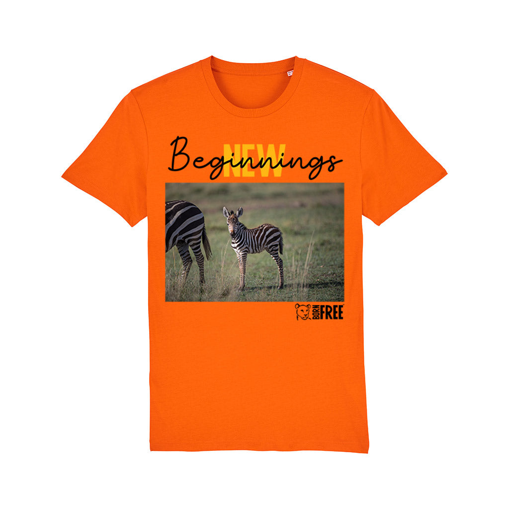 New Beginnings Zebra Foal T-Shirt by George Logan