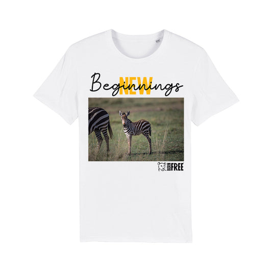 New Beginnings Zebra Foal T-Shirt by George Logan