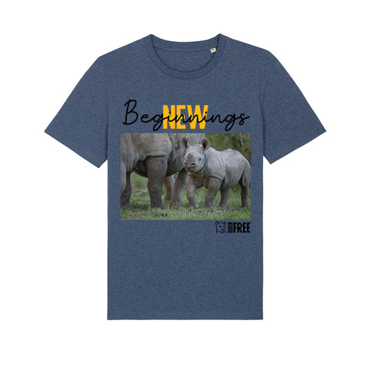 New Beginnings Rhino Calf T-Shirt by George Logan