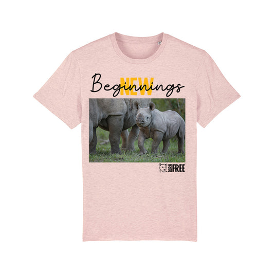 New Beginnings Rhino Calf T-Shirt by George Logan