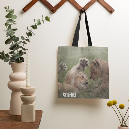 New Beginnings Lion Cubs Tote Bag by George Logan