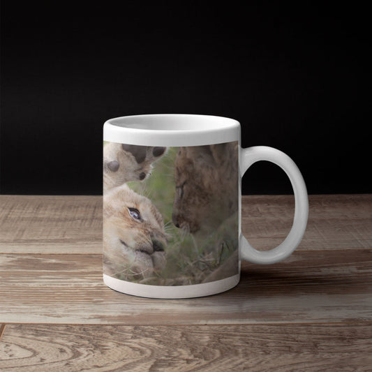 New Beginnings Lion Cubs Mug by George Logan