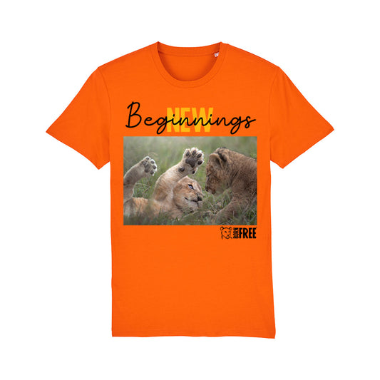 New Beginnings Lion Cubs T-Shirt by George Logan