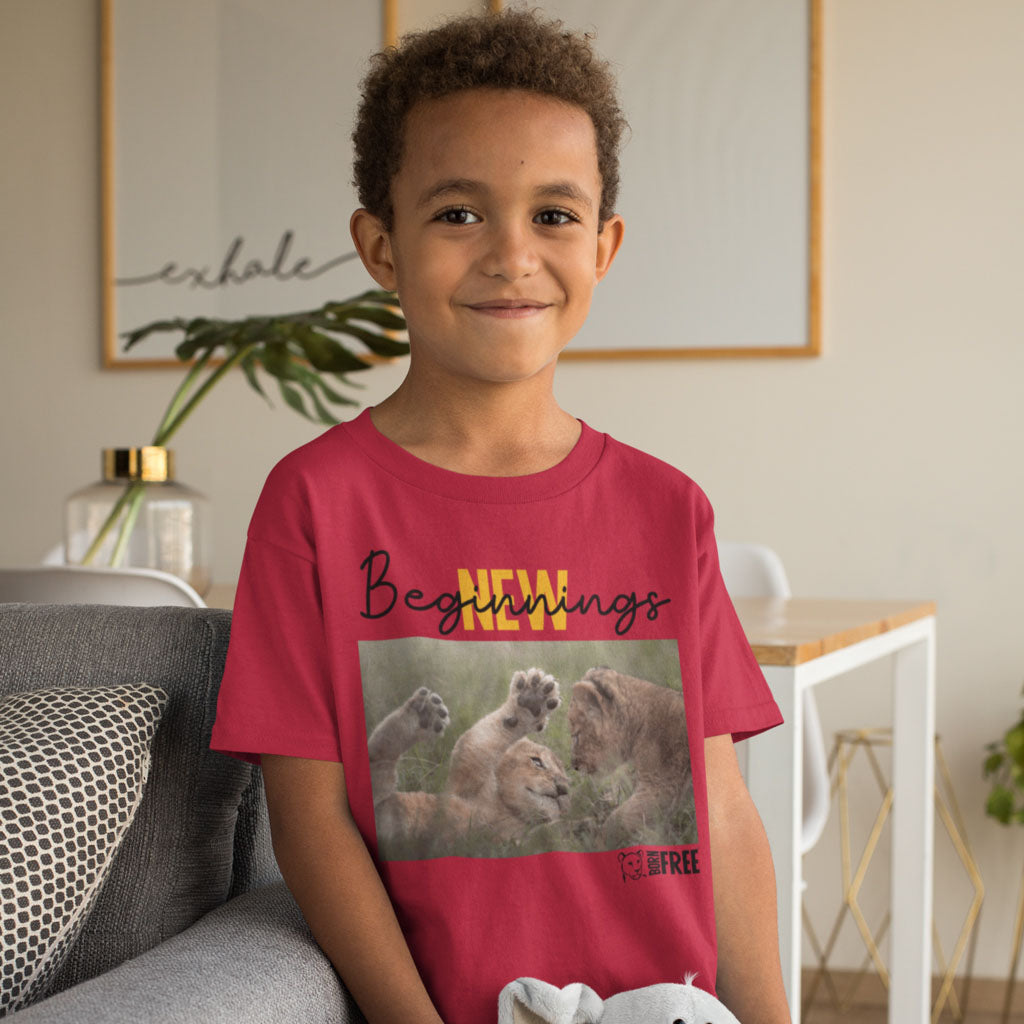 New Beginnings Lion Cubs T-Shirt by George Logan