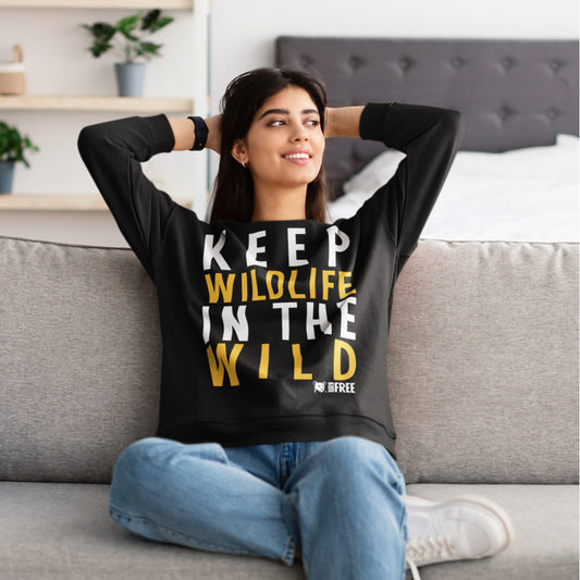 Keep Wildlife in the Wild White Print Sweatshirt - Call To Action