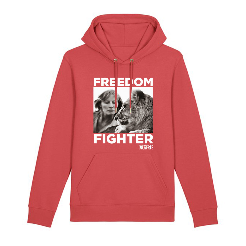 Freedom Fighter - Dame Virginia and Girl White Print Hoodie