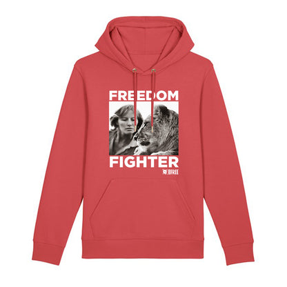 Freedom Fighter - Dame Virginia and Girl White Print Hoodie