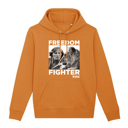 Freedom Fighter - Dame Virginia and Girl White Print Hoodie