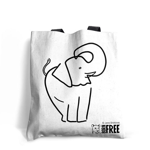 Born Free - The Dancing Elephant Edge-to-Edge Tote Bag