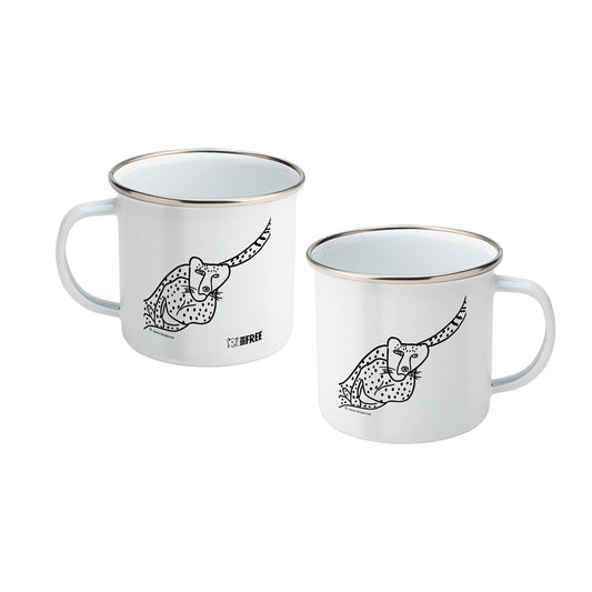 Born Free Running Cheetah Enamel Mug | Jane Bristowe Art