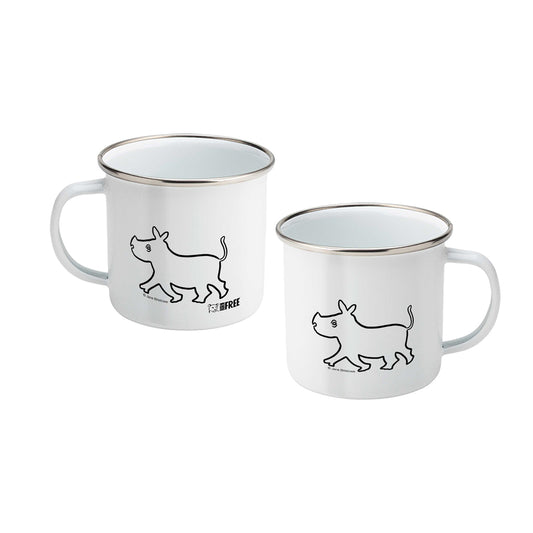 Born Free Baby Rhino Enamel Mug | Jane Bristowe Art