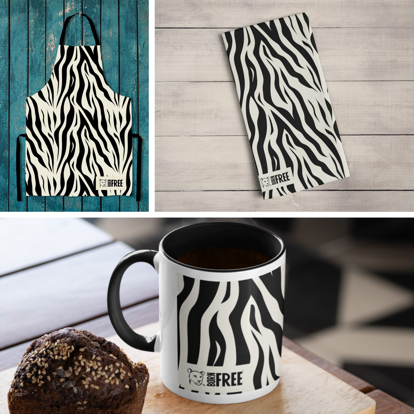 Zebra Print Homeware Gift Set