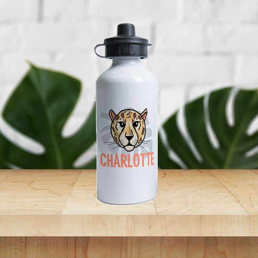 Cheetah Personalised Water Bottle