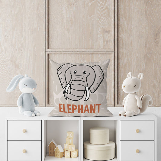 Elephant Personalised Organic Cushion