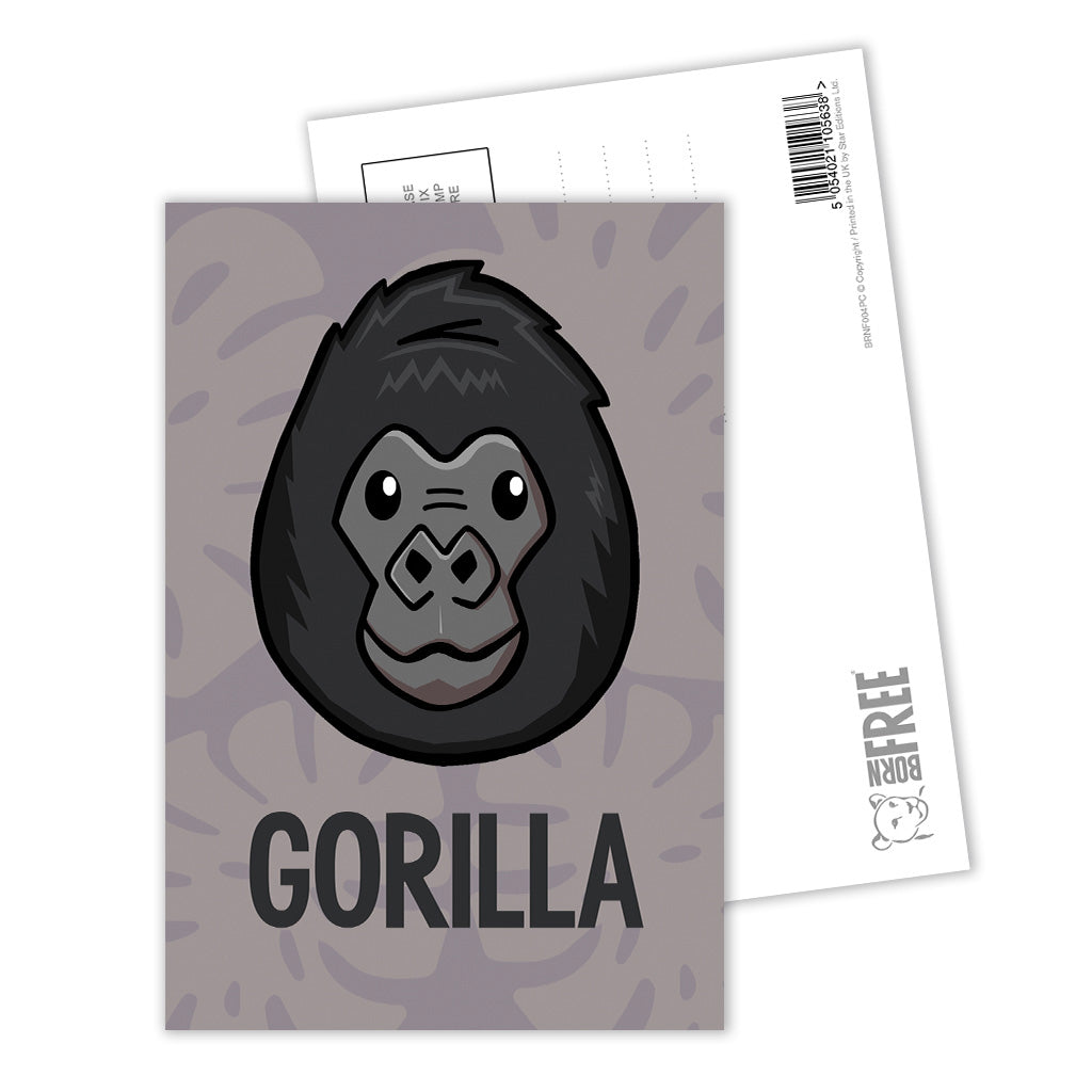 Gorilla Postcard Pack of 8