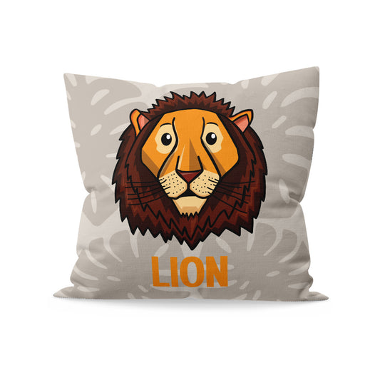 Lion Personalised Organic Cushion