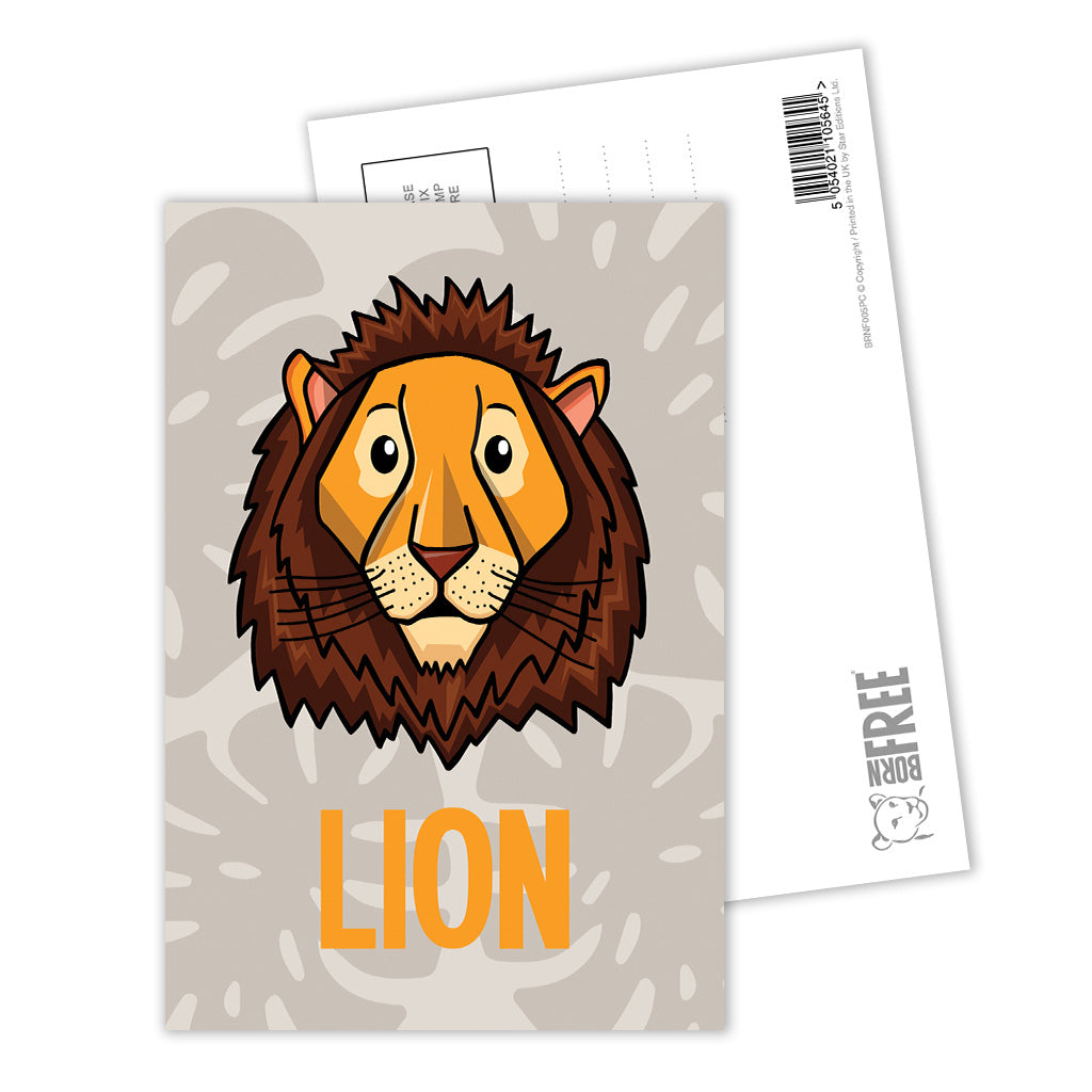 Lion Postcard Pack of 8