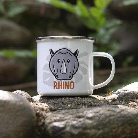 Rhino Enamel Mug