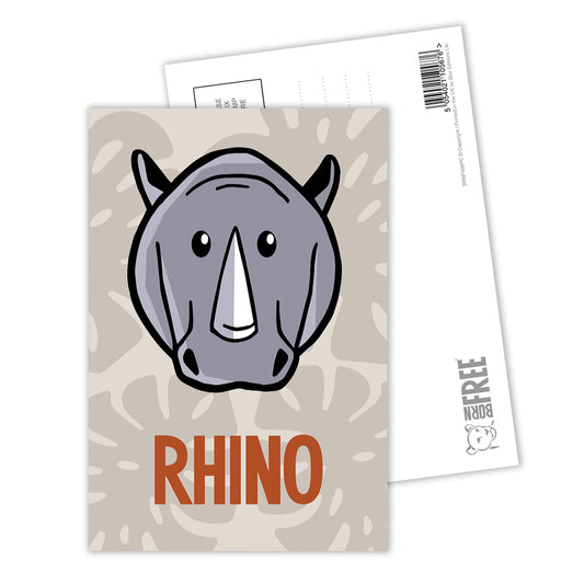 Rhino Postcard Pack of 8