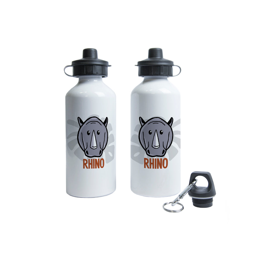 Rhino Personalised Water Bottle