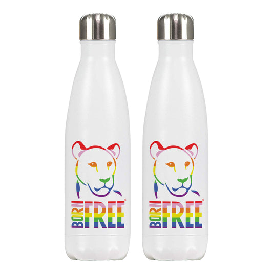 Born Free Rainbow Logo Premium Water Bottle