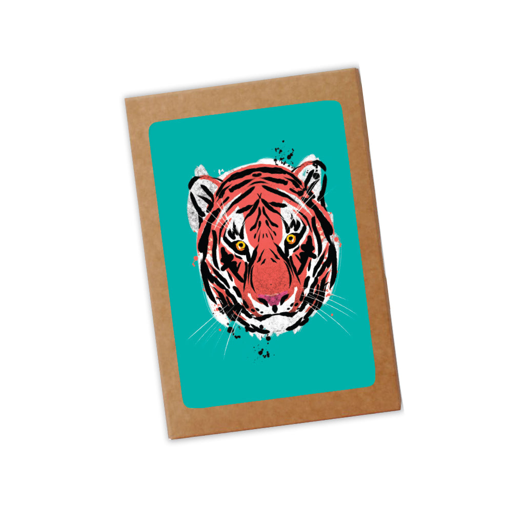 Tiger Postcard Pack of 8