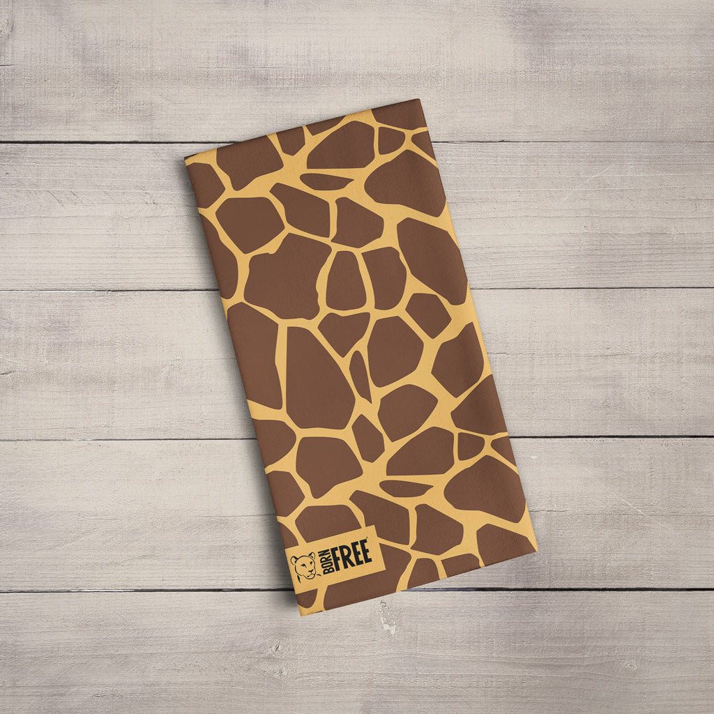 Giraffe Print Organic Tea Towel - Born Free Animal Prints
