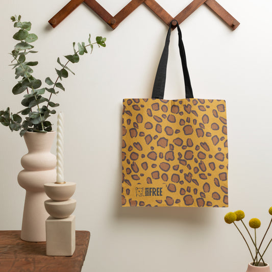 Leopard Print Edge-to-Edge Tote Bag - Born Free Animal Prints