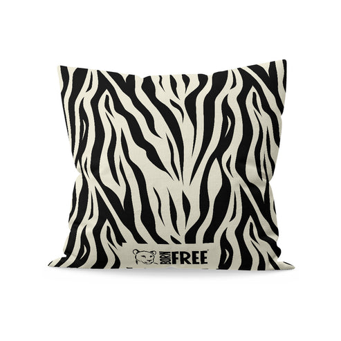 Zebra Print Organic Cushion - Born Free Animal Prints