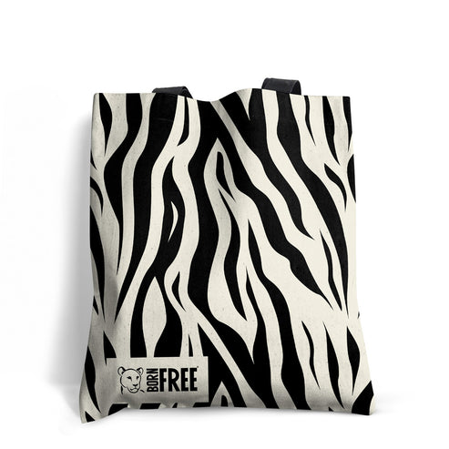Zebra Print Edge-to-Edge Tote Bag - Born Free Animal Prints