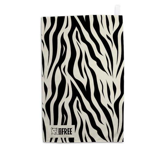 Zebra Print Organic Tea Towel - Born Free Animal Prints