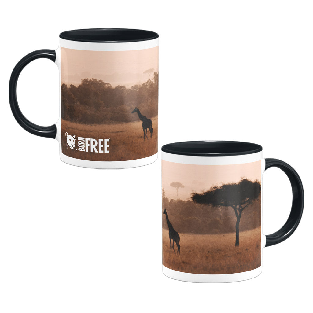 Giraffes in the Wild Mug by Will Travers