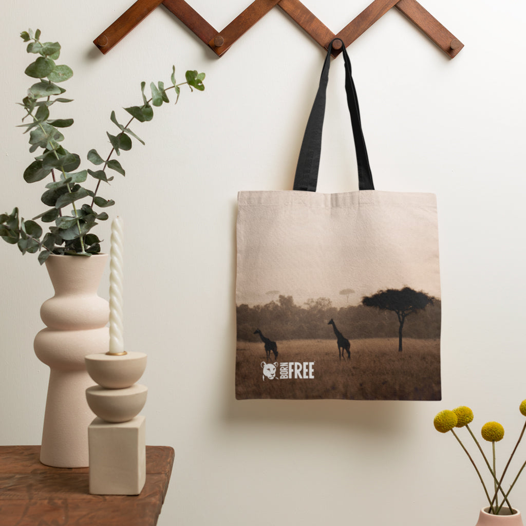 Giraffes in the Wild Tote Bag - Born Free Photography