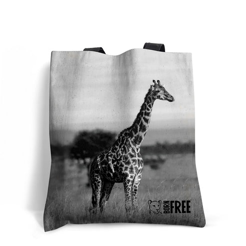 Tall Standing Giraffe Tote Bag - Born Free Photography