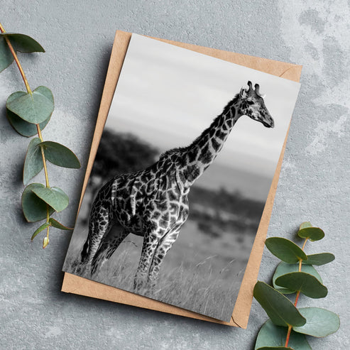 Tall Standing Giraffe Greeting Cards - Pack of 6