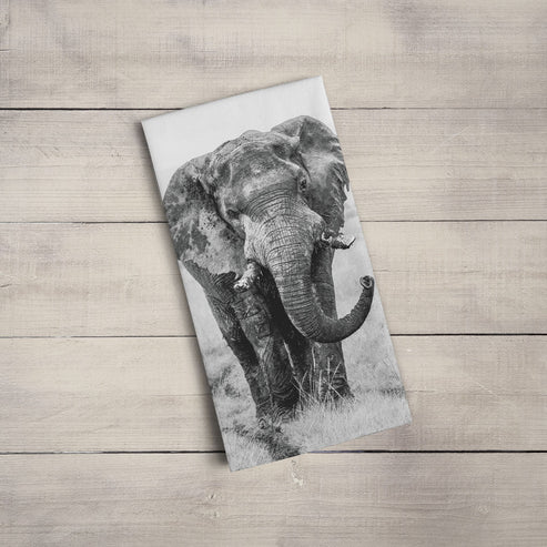 Elephant in the Wild Tea Towel - Born Free Photography