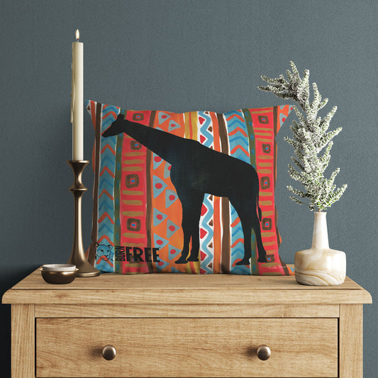 African Giraffe Print Organic Cushion