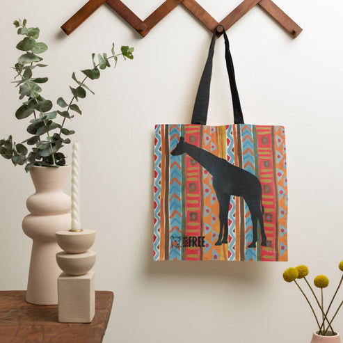 Born Free - African Giraffe Print Edge-to-Edge Tote Bag
