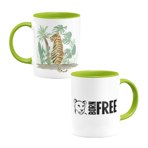 Jungle Tiger - Green Coloured Insert Mug