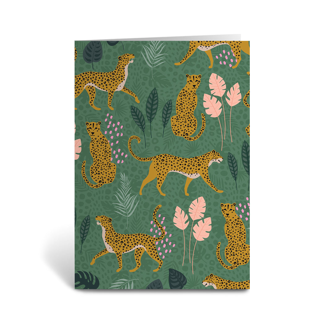 Roaming Jungle Cats Greeting Cards - Pack of 6