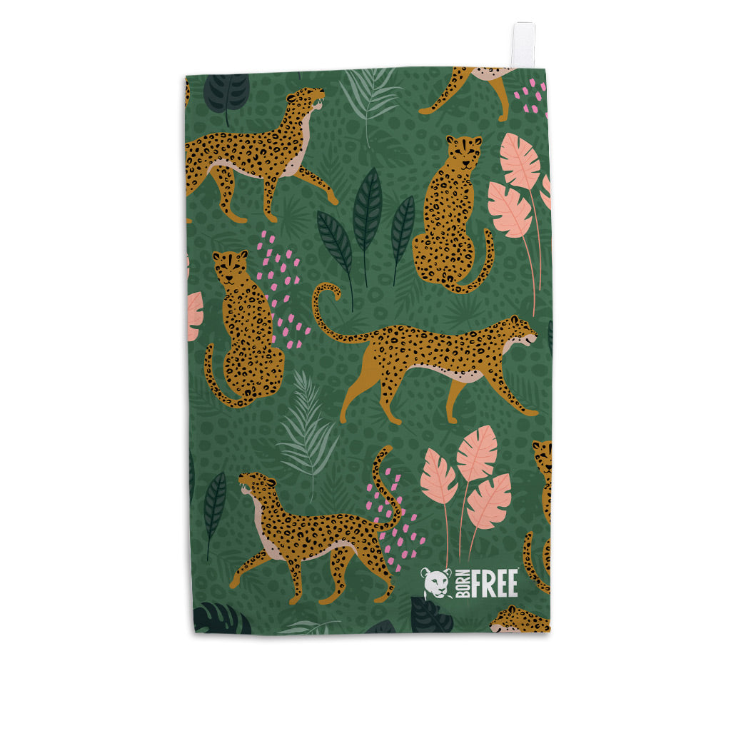 Roaming Jungle Cats Tea Towel