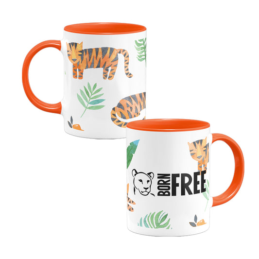 Resting Tiger - Orange Coloured Insert Mug