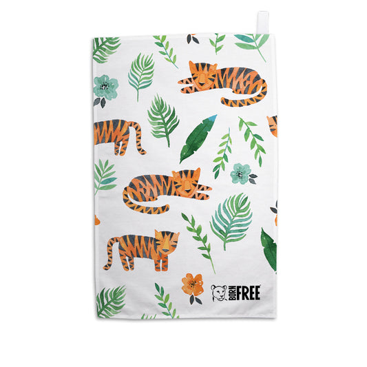 Resting Tiger Tea Towel