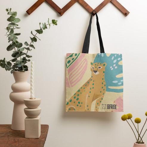 Pink Light Studio Curious Cat Tote Bag