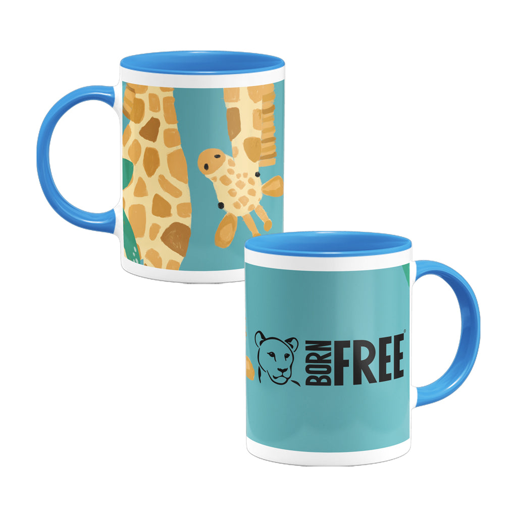The Curious Giraffe - Blue Coloured Insert Mug