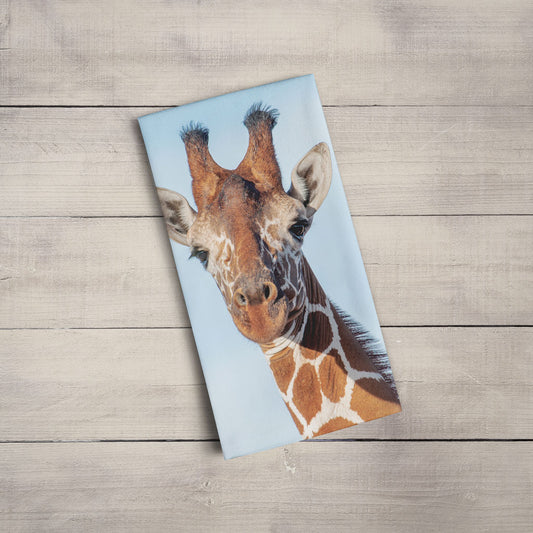 Close up Giraffe Tea Towel - Born Free Photography