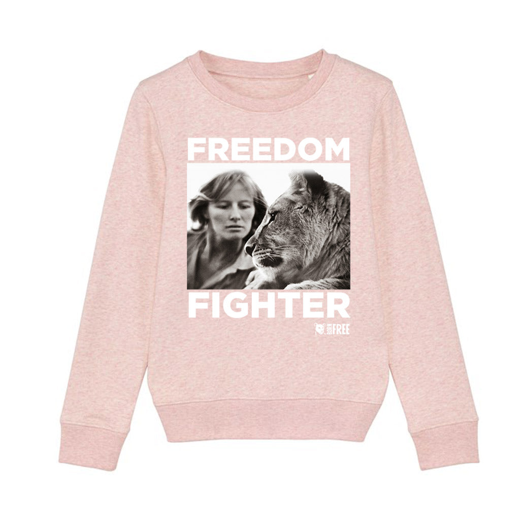 Freedom Fighter - Dame Virginia and Girl White Print Sweatshirt