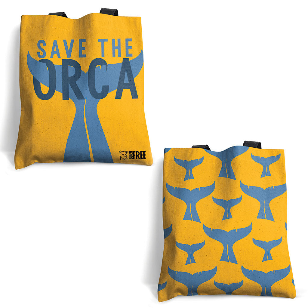 Save the Orca Edge-to-Edge Tote Bag – Born Free Shop