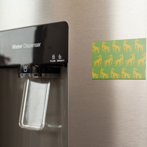 Ethiopian Wolf - Orange on Green Repeat Magnet