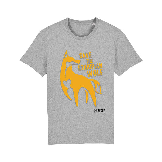 Save the Ethiopian Wolf - Orange T-Shirt